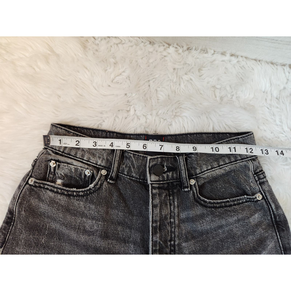 BDG Urban Outfitters Womens Black High Rise Distressed Slim Straight Jeans 25 - Picture 6 of 8